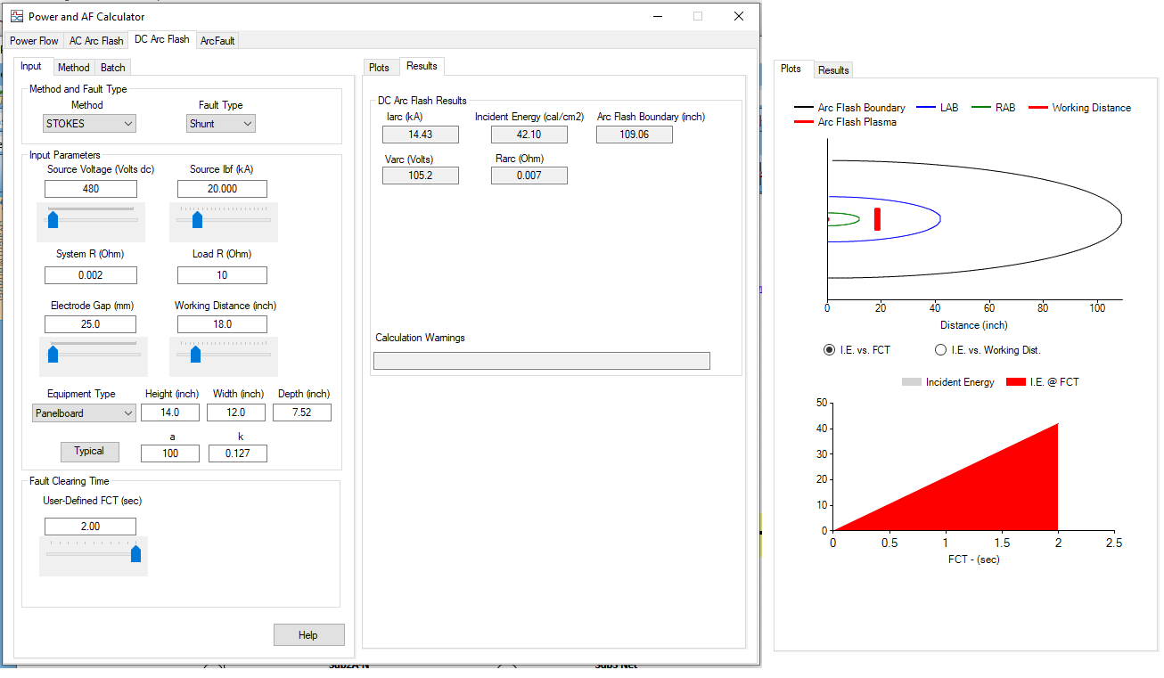 DC Arc Flash Calculation Software