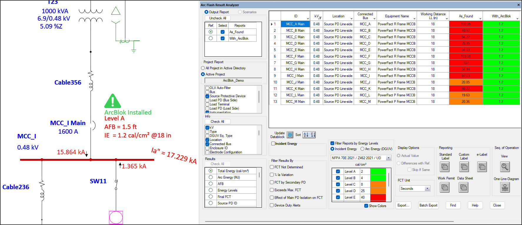 Arc-Flash-Result-Analyzer