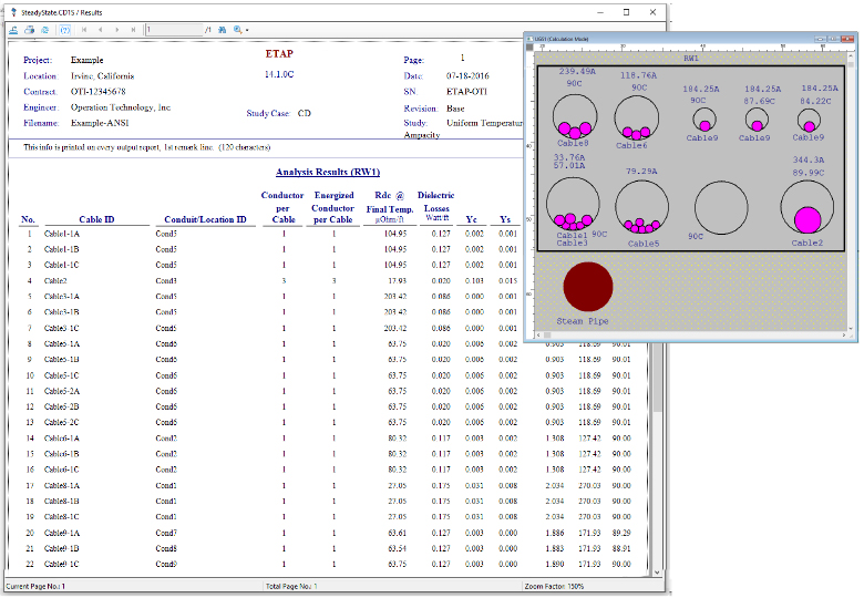 Uniform Temperature - Ampacity Calculation Software