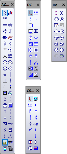 ETAP AC Element Toolbar