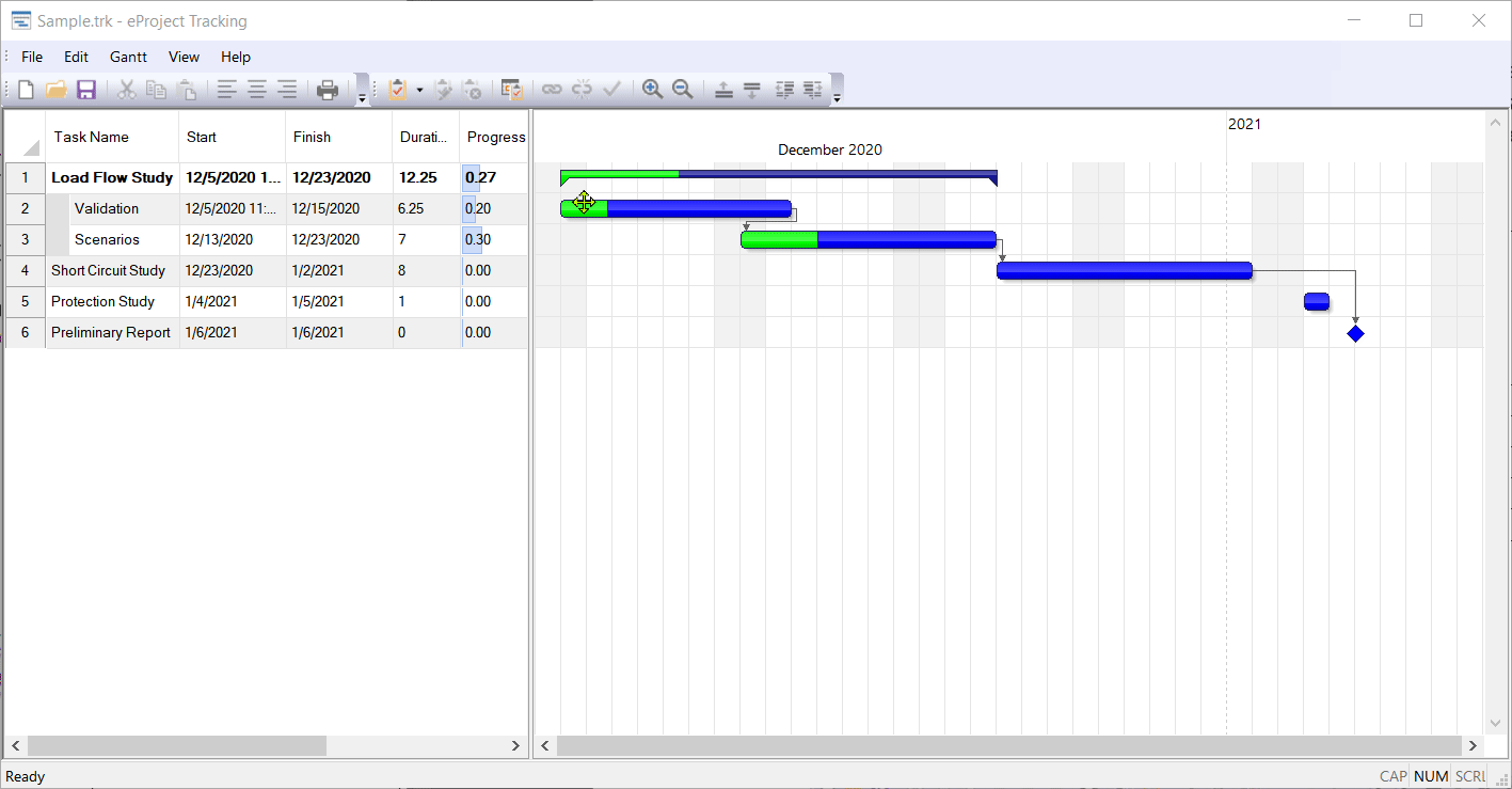 Indent or Outdent Tasks