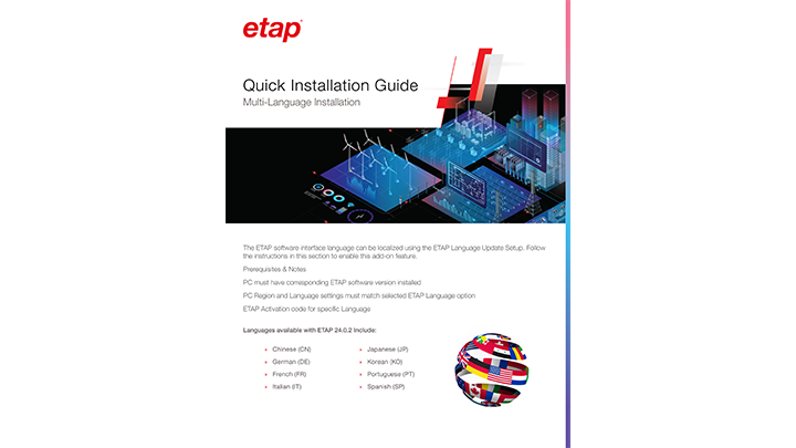 ETAP 2024 Multi-Language Install Guide