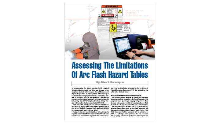 Limitations of Arc Flash Hazard Tables