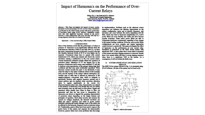 Impact of Harmonics on Performance of Over-Current Relays