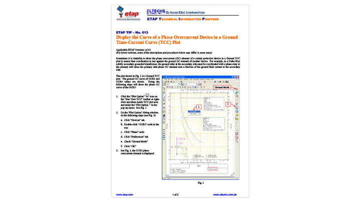 The Curve of a Phase Overcurrent Device in a TCC Plot