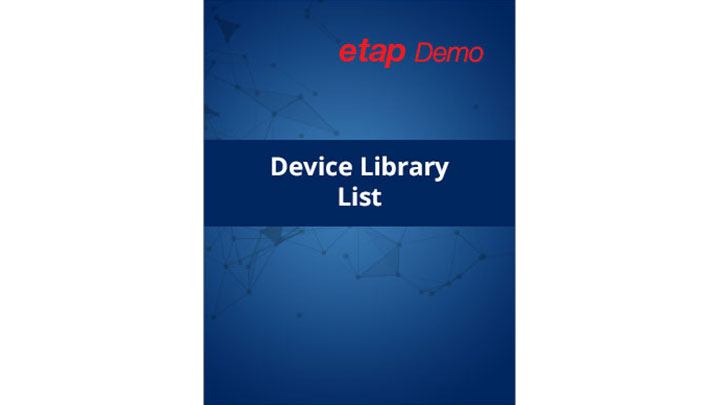 ETAP Demo Device Library List