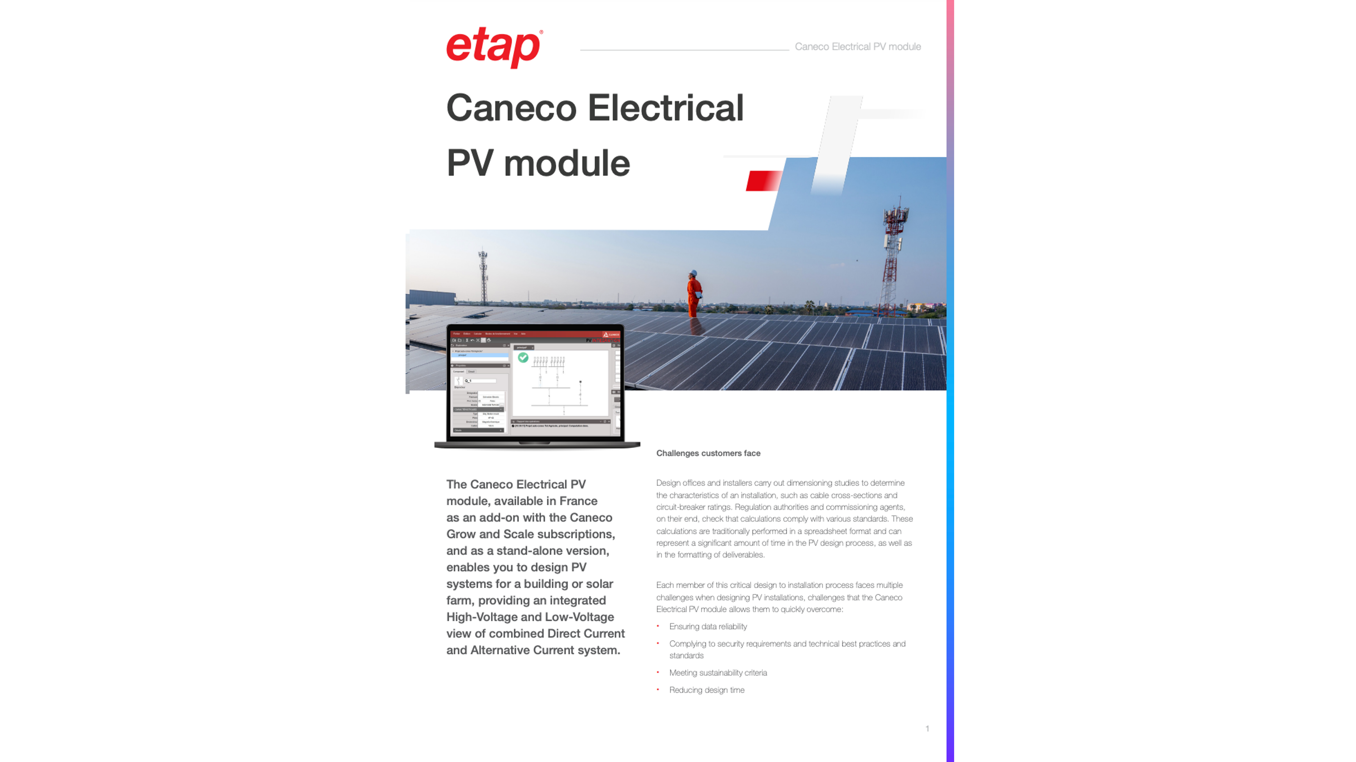 Caneco Electrical PV Module Flyer